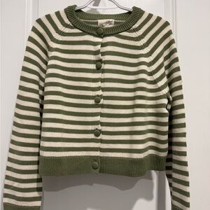 Universal Thread Olive & White Women's  Cotton Sweater